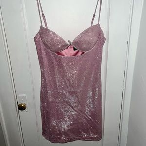 Sparkly Pink Mini Dress